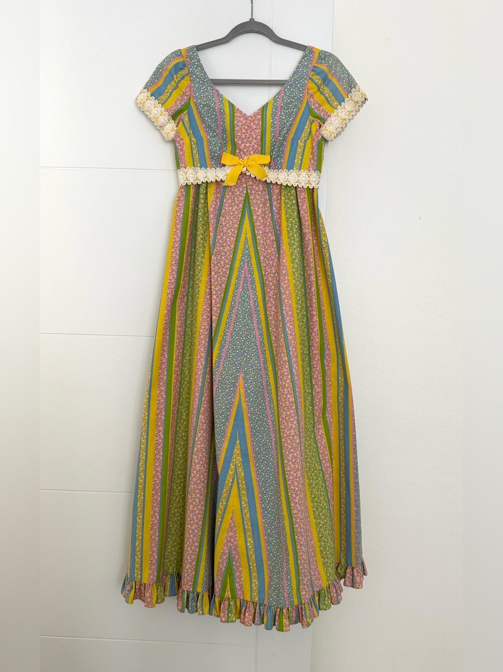 Princess Kaiulani Liberty House Floral Prarie Dress Vintage Hawaii Sz 8 Boho